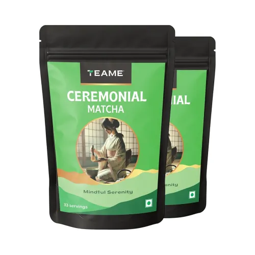 Image of TE-A-ME Matcha Tea Powder - Ceremonial Grade (Pack of 2) | Ceremonial Matcha 100g (50g x 2)