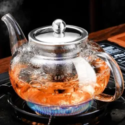 Tea Pot - Glass Kettle for Gas Stove 600Ml 