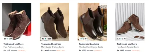 Image of Teakwood Leathers Boots upto 85% Discount