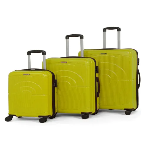 Image of Teakwood Leathers Concentrix 3-Piece Hard-Sided Trolley Suitcase Set