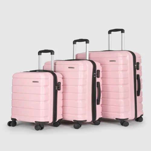 Image of Teakwood Leathers India Set of 3 Hard Sided Trolley Bag-191L