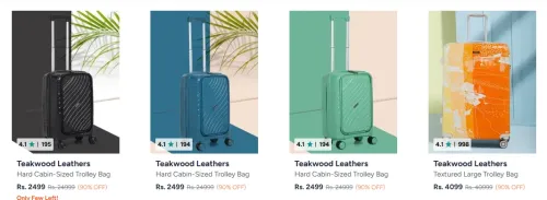 Image of Teakwood Leathers Luggage at 90% discount 