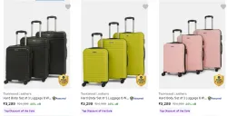 Teakwood Leathers Luggage Set of 3 Starts @ ₹3299