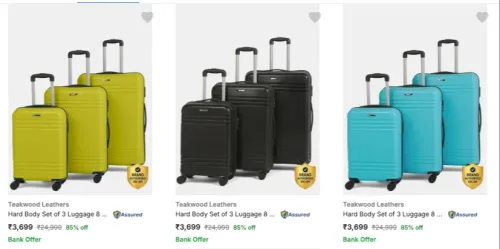 Image of Teakwood Leathers Suitcase upto 85% discount 
