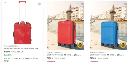 Image of Teakwood Leathers Suitcases at minimum 70% Discount