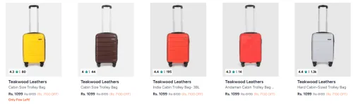 Image of Teakwood Leathers Trolley Bag Upto 87% Discount