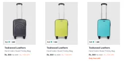 Teakwood Leathers Trolley Bags Starting @ ₹899