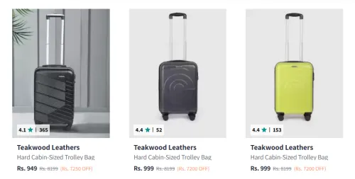 Image of Teakwood Leathers Trolley Bags Starting At ₹949