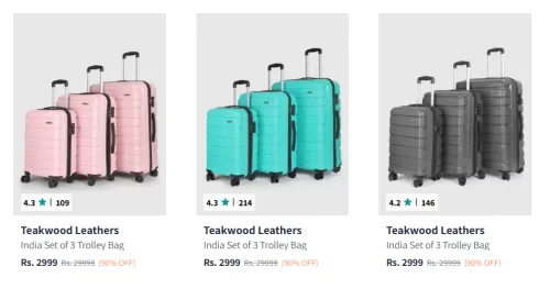 Image of Teakwood Leathers Trolly Bag Starting At ₹2999