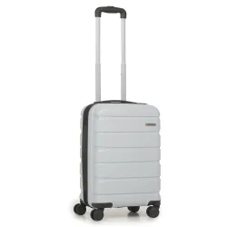 TEAKWOOD LEATHERS Unisex 8 Wheels Trolley Bag, Hard Cabin with Zipper Closure, Adjustable Push Button