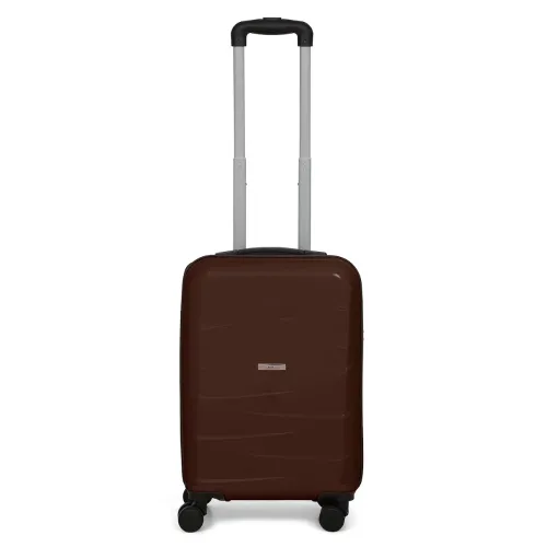 Image of Teakwood Medium Cabin Size 8 Wheels Trolley Bag, Hard Cabin with Zipper Closure