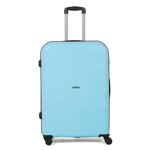 Image of Teakwood Medium Sky Blue Trolley Bag