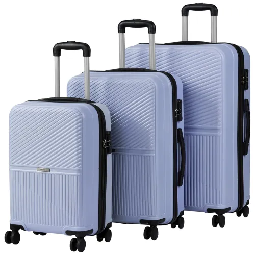 Image of Teakwood Set of 3 8 Wheels Trolley Bag