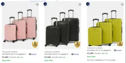 Teakwood Set of 3 Suitcase at minimum 76% Discount