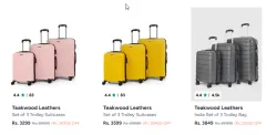 Teakwood Set Of 3 Trolley Starting At ₹3299