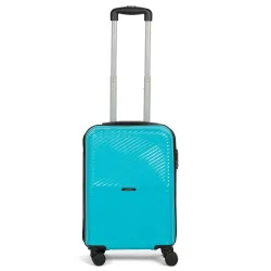 Teakwood Small Size 8 Wheels Trolley Bag, Hard Cabin with Zipper Closure