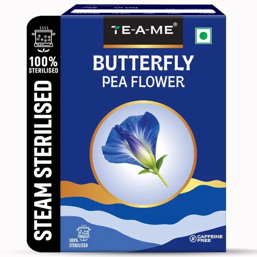 Image of TE-A-ME Butterfly Pea Flower Tea | Blue Colored Tea | 50gm (50+ Cups) | SUPER ANTIOXIDANT | Caffeine Free || Aparajita -