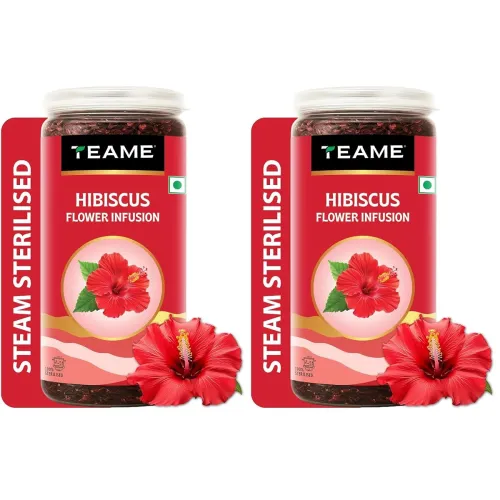 Image of TE-A-ME - Hibiscus Tea - 100 gm (100+ Cups) | Supports - SKIN GLOW ENHANCING