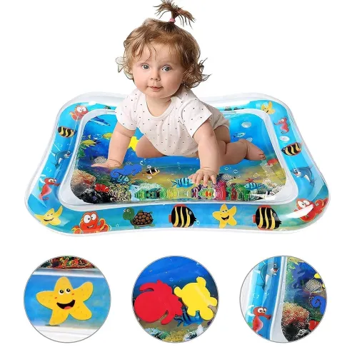 Image of Tec Tavakkal Baby Kids Water Play Mat Toys Inflatable Tummy Time Leakproof Water