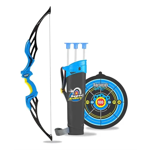 Image of Tec Tavakkal Kids Bow & Arrow Toy Archery Set Outdoor Hunting Game 