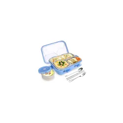 TEC TAVAKKAL Lunch Box 3 Compartment Leak-Proof BPA Free Stainless Steel