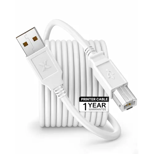 Image of TECH-X UltaSync USB 2.0 Printer Cable (USB Type A to USB Type B cable) 1.5 Meter, 4.9 Feet Long High-Speed 480Mbps Scann