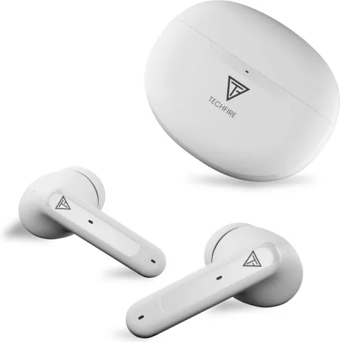 Image of TECHFIRE Bullets 360 TWS Earbuds (White, True Wireless)