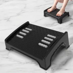 Techhark Ergonomic Foot Rest with Rollers