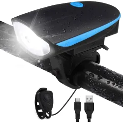 Techista Rechargeable Cycle Light With Horn