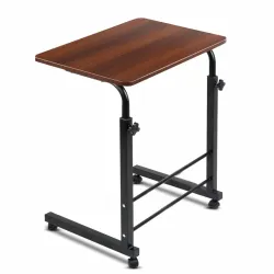 TECHNOVIBES Foldable Study Table/Bed Table/Foldable and Portable Wooden/Writing Desk for Office/Home/School (Wooden with Black Leg)