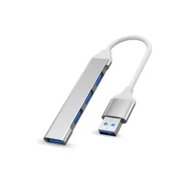 TECHNOVIEW USB Hub 4 in 1, Portable 4 Ports USB Splitter Mini Docking Station with 5Gbps Fast Data Transfer Multi USB Po