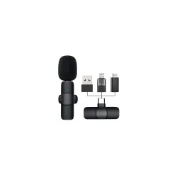 Technoview K8 360° Wireless Lavalier Microphone with 3 Receivers