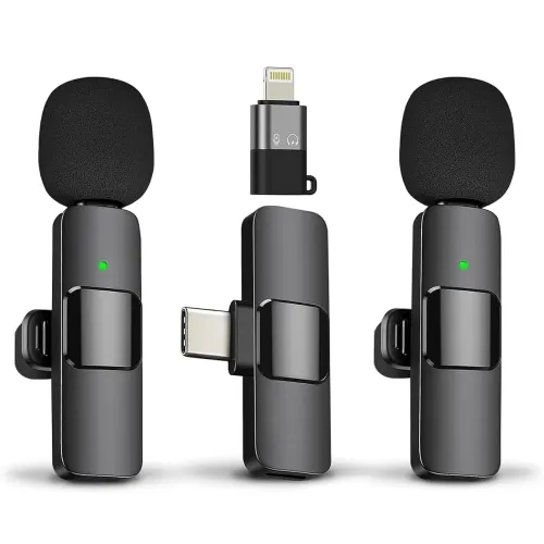 Image of TECHNOVIEW Wireless Microphone Lavalier Lapel Microphone