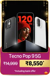 Tecno POP 9 5G Smartphone @ ₹8550 on Big Billion Day Sale