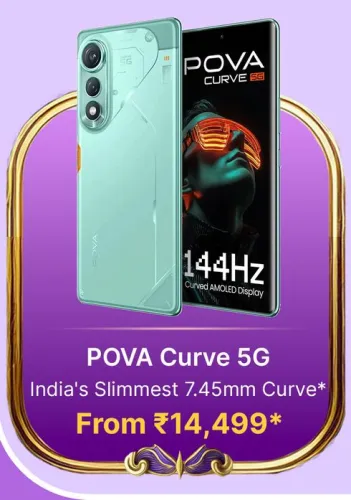 Image of Tecno Pova Curve 5G @ ₹14499 on Flipkart big Billion Days Sale
