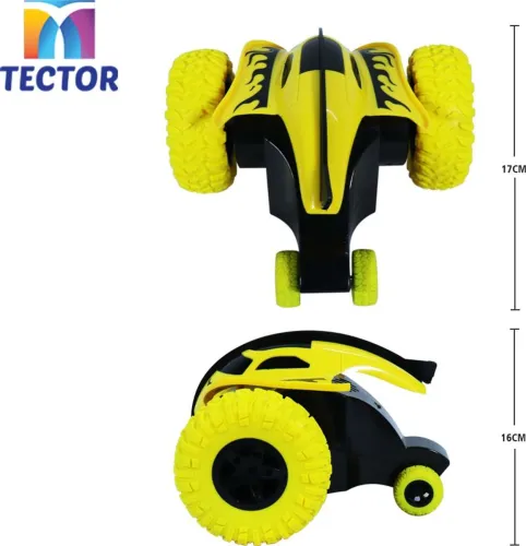 Image of Tector 360 Spins Remote Control Stunt Car (Yellow)