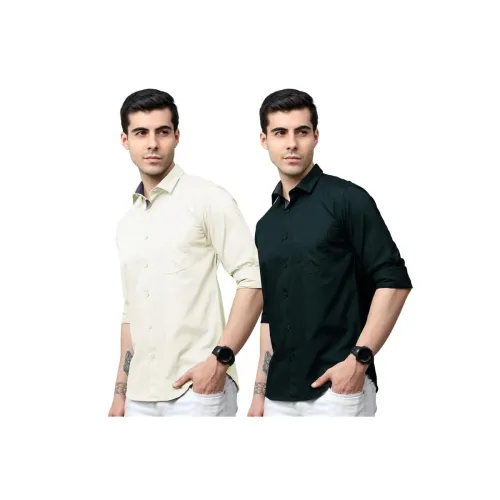 Image of Tee Projekt Men's Cotton Shirt (Pack of 2)
