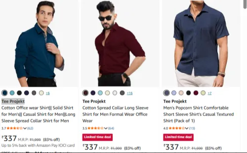 Image of Tee Projekt men's flat 83% Discount