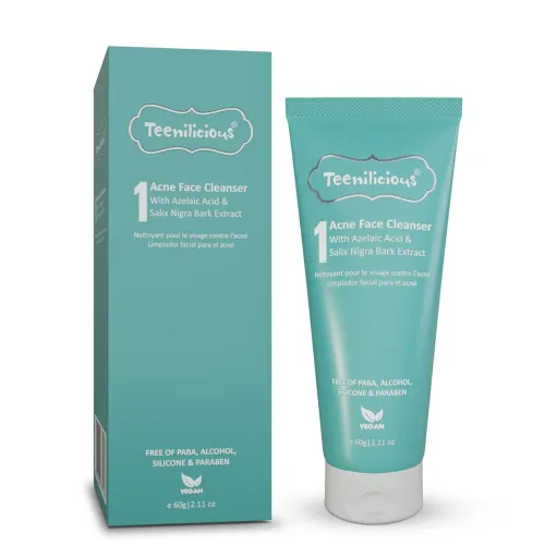 Image of Teenilicious Acne Face Cleanser 0.5% Azelaic Acid & Tea Tree Oil | Non-Comedogenic | 60g