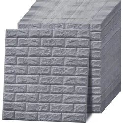 TEKCOOL 3D Waterproof PE Foam Wall Panel 70x77cm