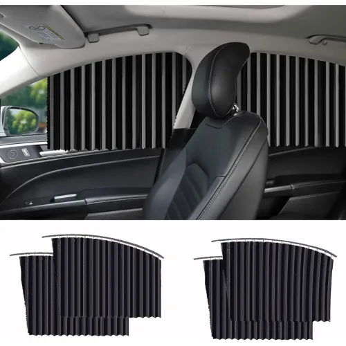 Image of TEKCOOL 4pcs Universal Fit Magnetic Car Side Window Curtains, Foldable Car Window Privacy Curtains Sunshade Side Magnet 