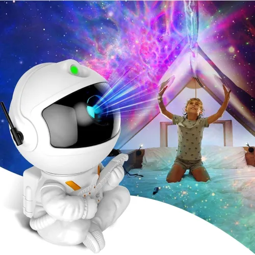 Image of TEKCOOL Astronaut Galaxy LED Projector Lamp with Remote Control, and 360° Adjustable, Night Light for Kids, Bedroom, Gam