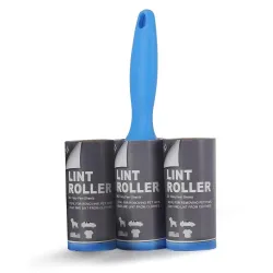 TEKCOOL Lint Roller for Clothes, Pet Hair Remover - 3 Refill x 60 Sheets = 180 Sheets | Manual Operation, Sticky Paper Material, Multicolour