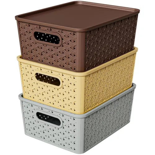 Image of TEKCOOL Multi-Purpose Plastic Storage Organizer Box