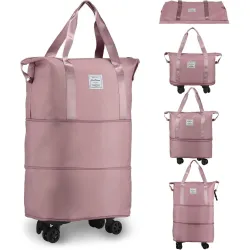 TEKCOOL Nylon 41 Liter Expandable Travel Bags for Women, Duffle Bags for Women Luggage, Foldable Vanity Traveling Bag, W