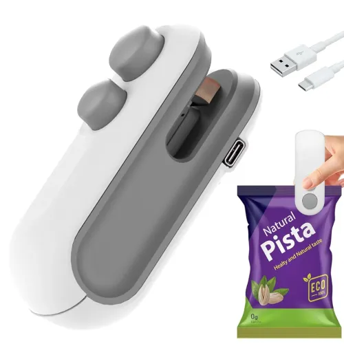 Image of Tekcool Portable Mini Sealing Machine, Handheld Packet Sealer for Food, Snacks, Chips, Fresh Storage, Plastic Bags Seali