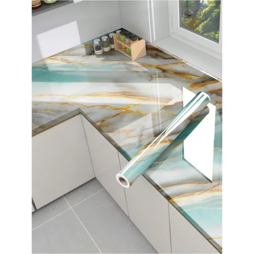 Image of TEKCOOL Premium Wall Stickers DIY Wallpaper Vinyl Marble Peel and Stick