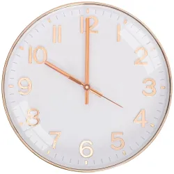 TEKCOOL Silent Quartz Wall Clock – Rose White