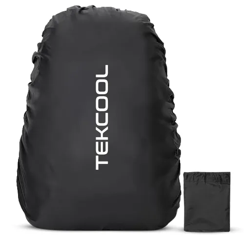 Image of TEKCOOL Dust & Rain Cover for Backpack with Pouch, Waterproof Dustproof Rain Cover Bag Elastic Adjustable for School, Co
