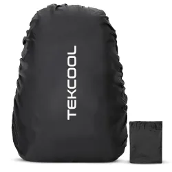 TEKCOOL Dust & Rain Cover for Backpack with Pouch, Waterproof Dustproof Rain Cover Bag Elastic Adjustable for School, Co